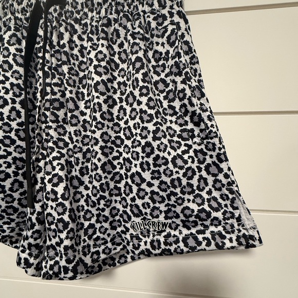 Kill Crew Muay Thai Shorts (Mid Thigh Cut) Snow Leopard Size M - Picture 2 of 4